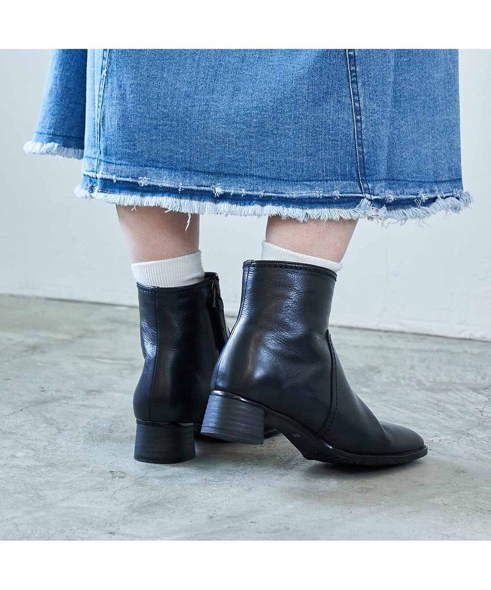 ing <ing>【WEB限定】スクエアトゥショートブーツ 