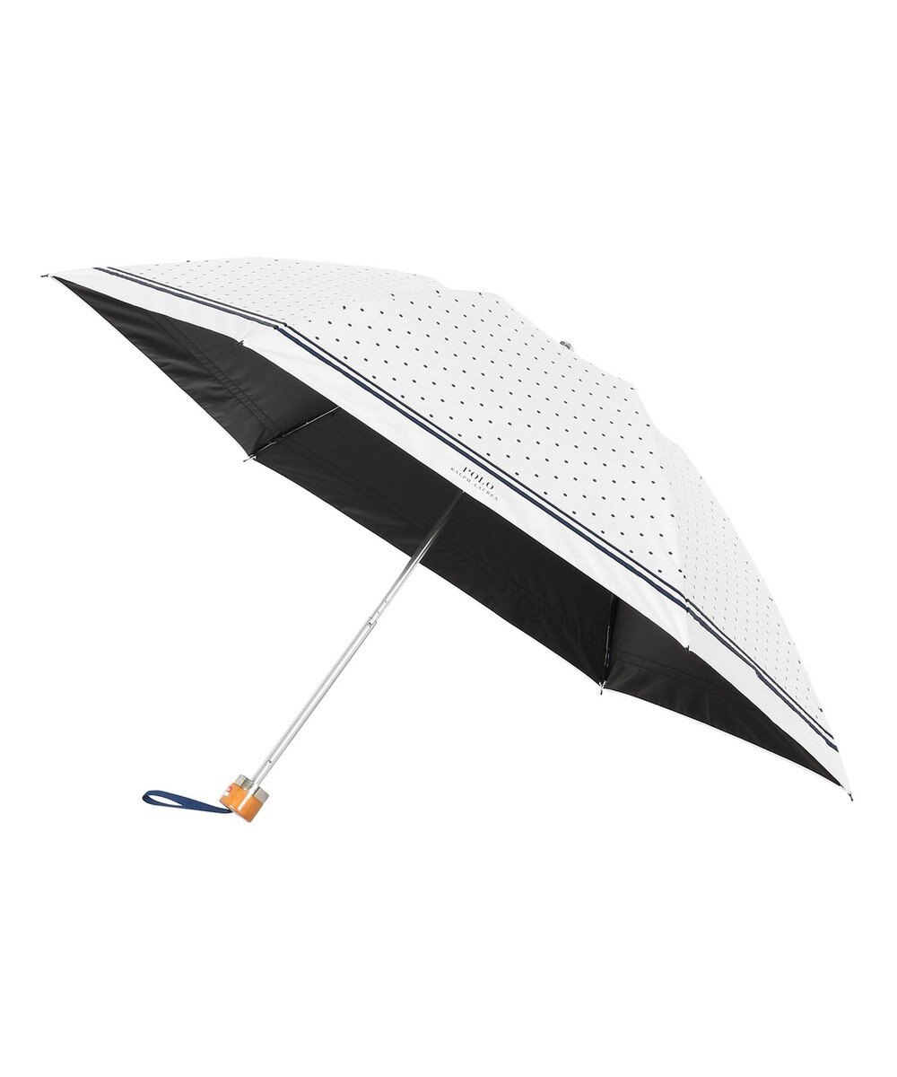 MOONBAT POLO RALPH LAUREN 晴雨兼用日傘 折りたたみ傘 ドット×グログラン／一級遮光 遮熱 UV 