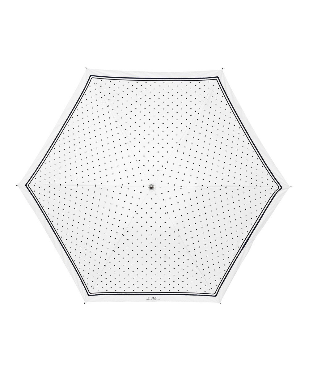 MOONBAT POLO RALPH LAUREN 晴雨兼用日傘 折りたたみ傘 ドット×グログラン／一級遮光 遮熱 UV 