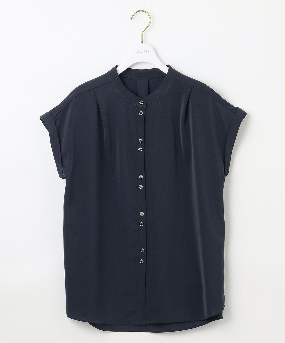 ANY SIS L 【洗える】ダブルボタンフレンチスリーブ ブラウス 