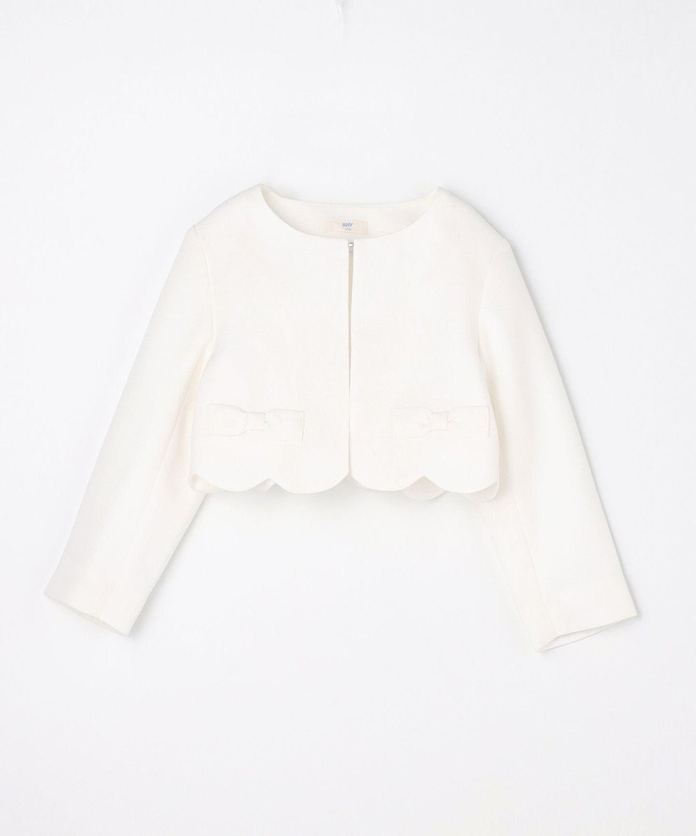 ANY KIDS 【2点セット】リボンボレロジャケット+シフォンプリーツ ワンピース 