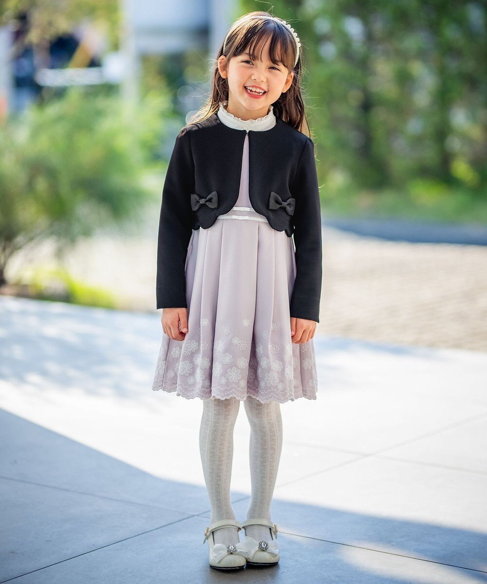 ANY KIDS 裾刺繍ワンピース 