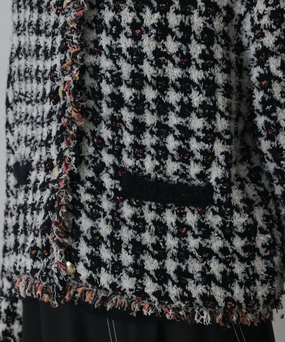 GRACE CONTINENTAL ツイードニットショートカーディガン 