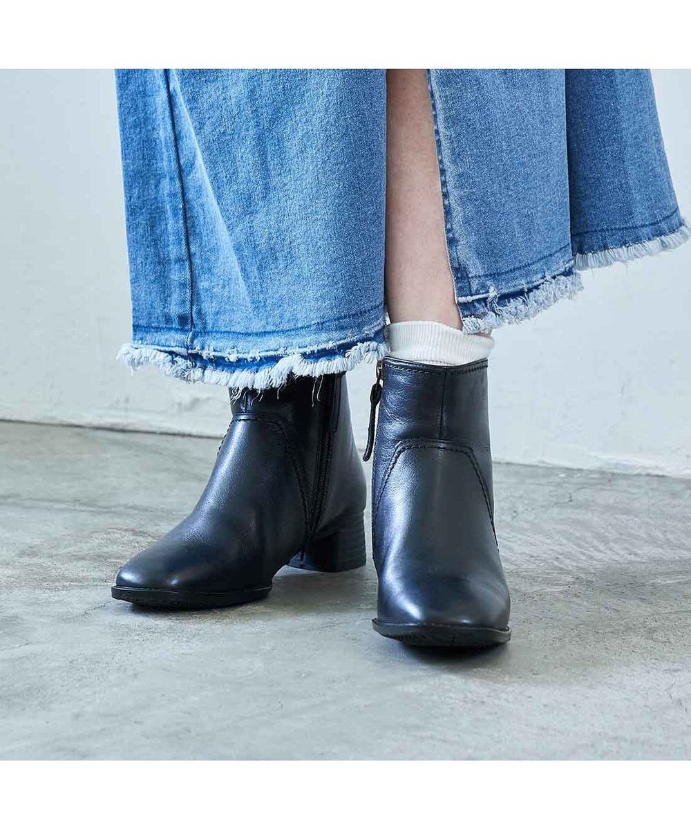 ing <ing>【WEB限定】スクエアトゥショートブーツ 