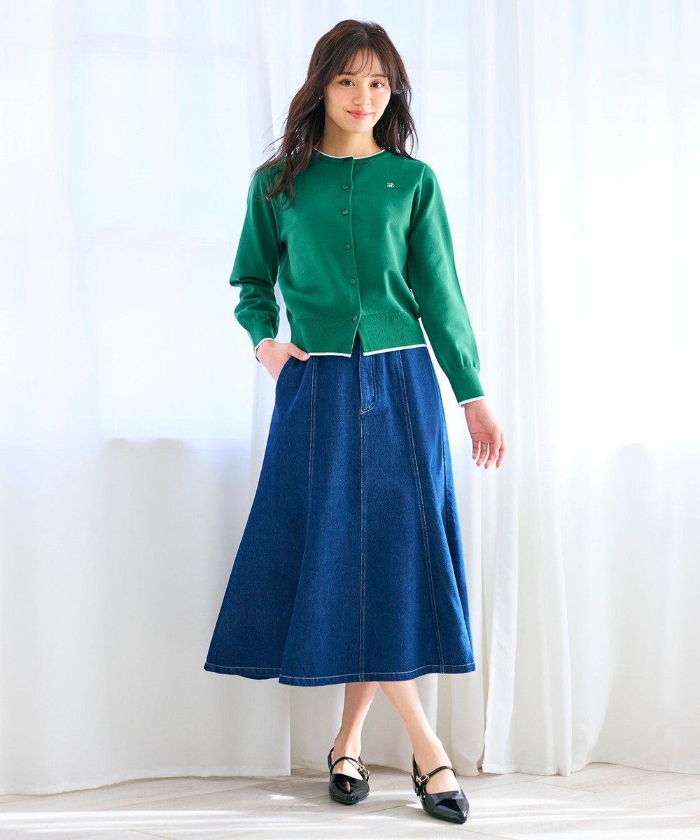 Feroux ロゴ刺繍ニット カーディガン 