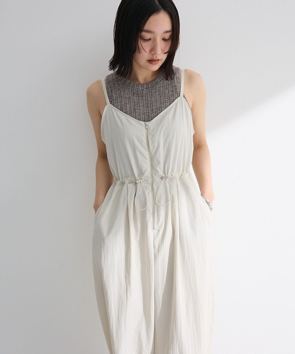 Green Parks ＺＩＰ付きドロストコクーンサロペット 