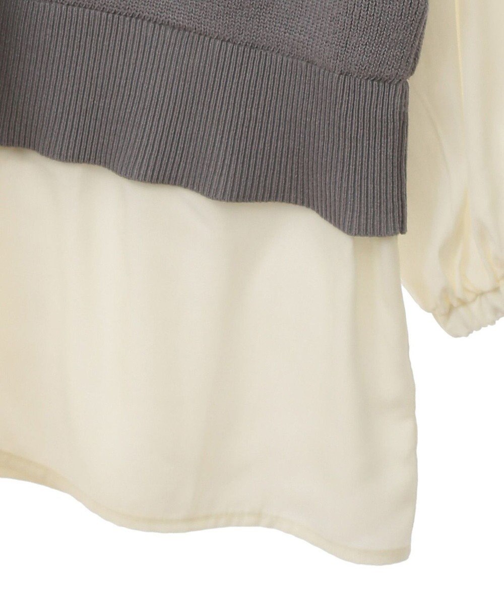 Green Parks 布帛ドッキングニットチュニック 