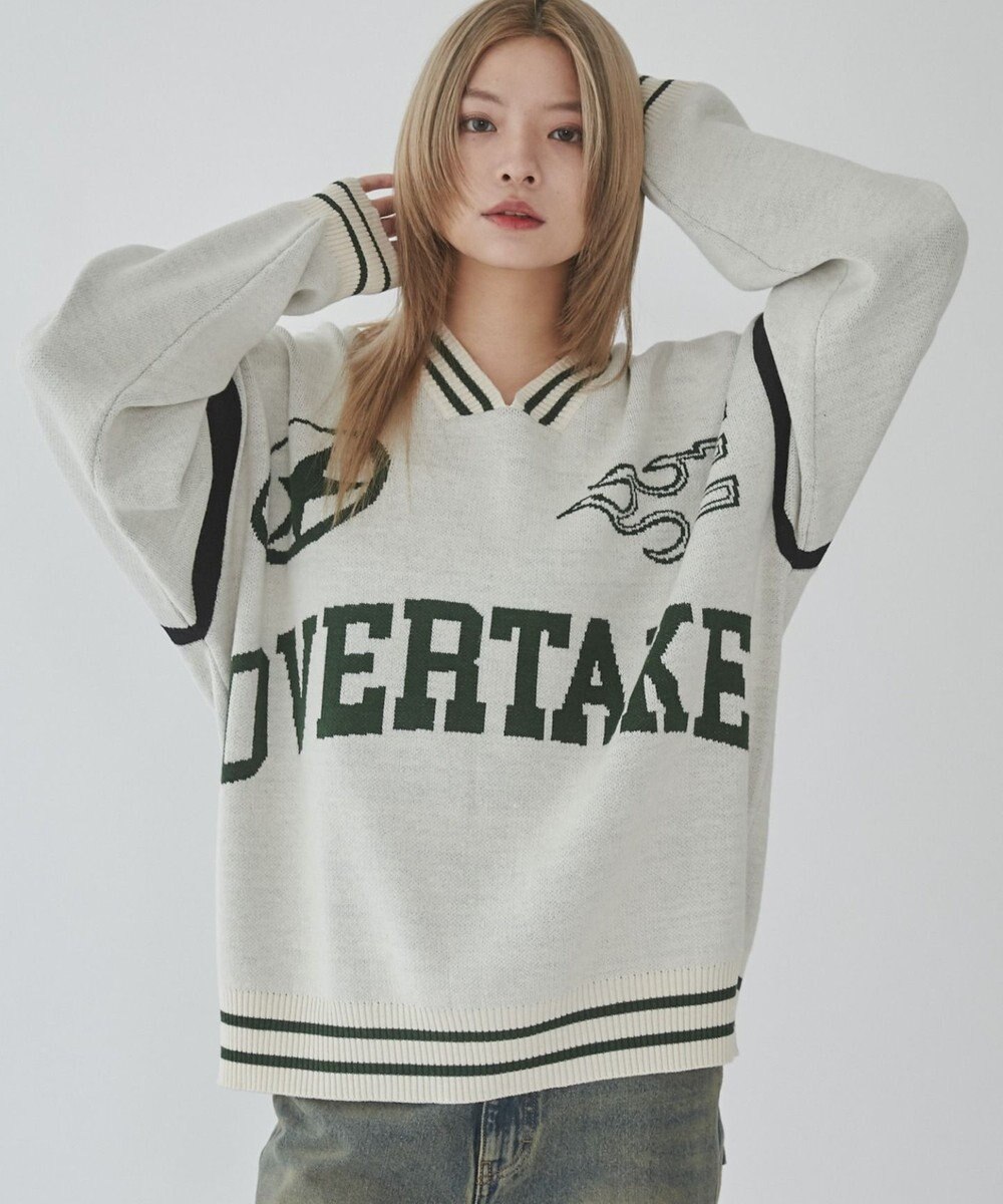 WEGO 【ユニセックス着用ITEM】ラインリブゲームロゴプルオーバー 