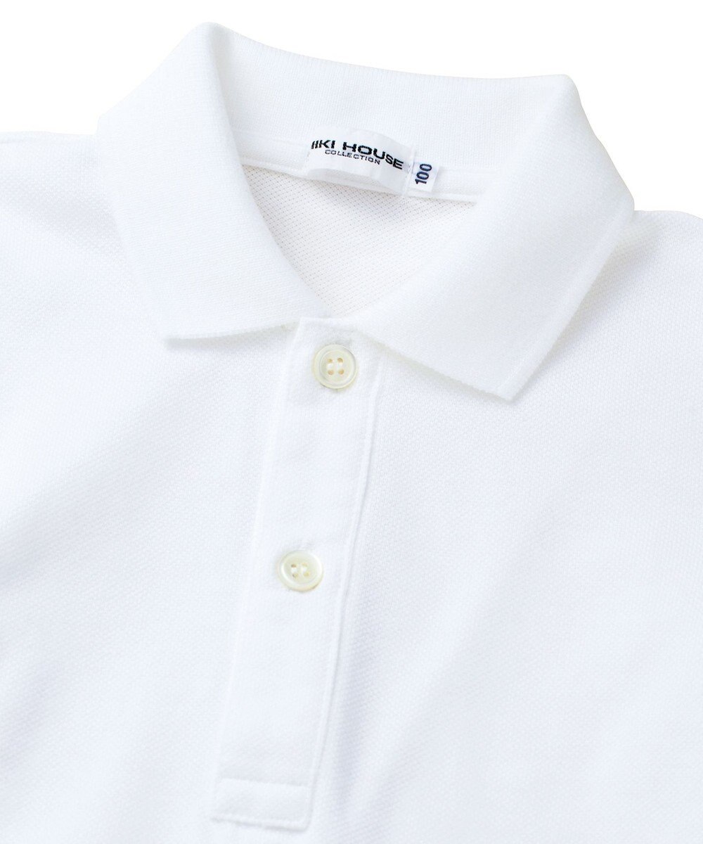 MIKI HOUSE HOT BISCUITS 【95-130cm】カノコ素材の長袖ポロシャツ 