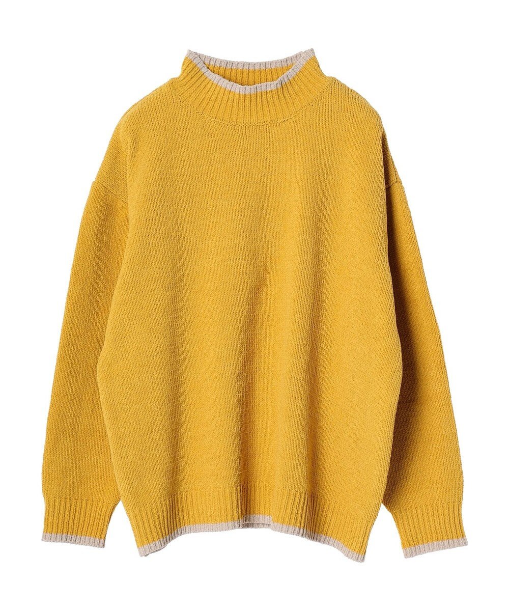 CRAFT STANDARD BOUTIQUE 洗えるモールニット配色プルオーバー 