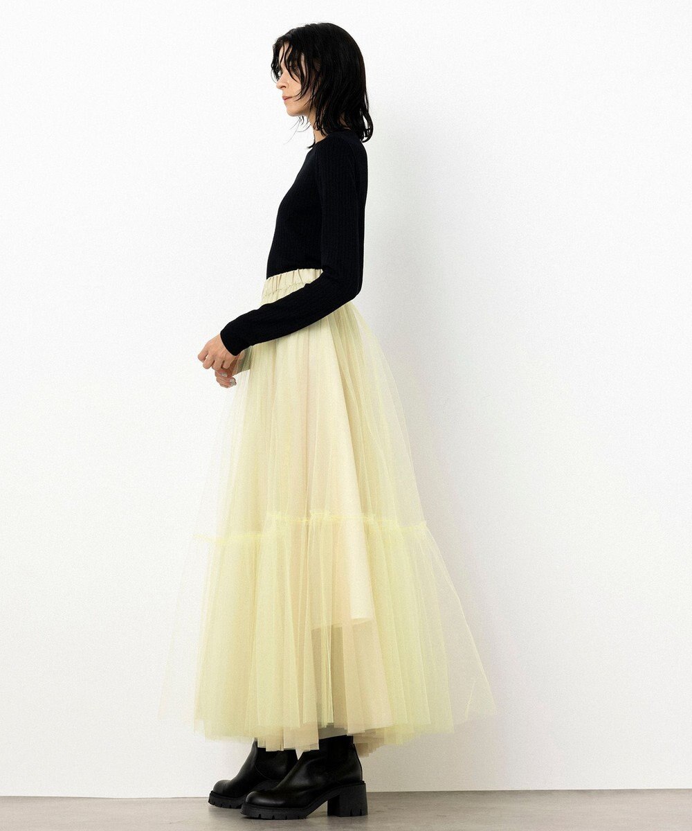 NAVE 【Nave・洗える】チュールフレアースカート 