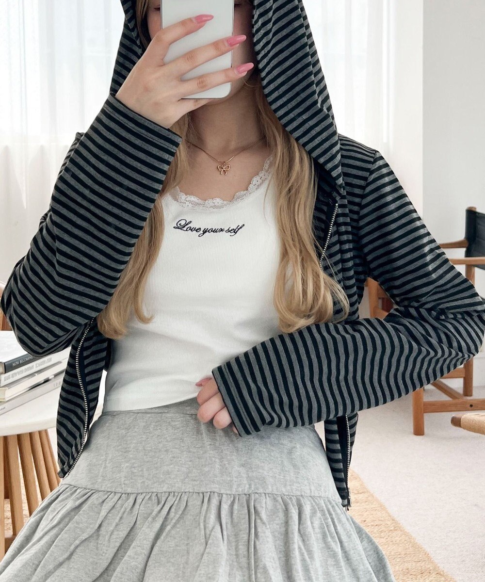 WEGO 【カップ付きインナー】カップインレースタンク 