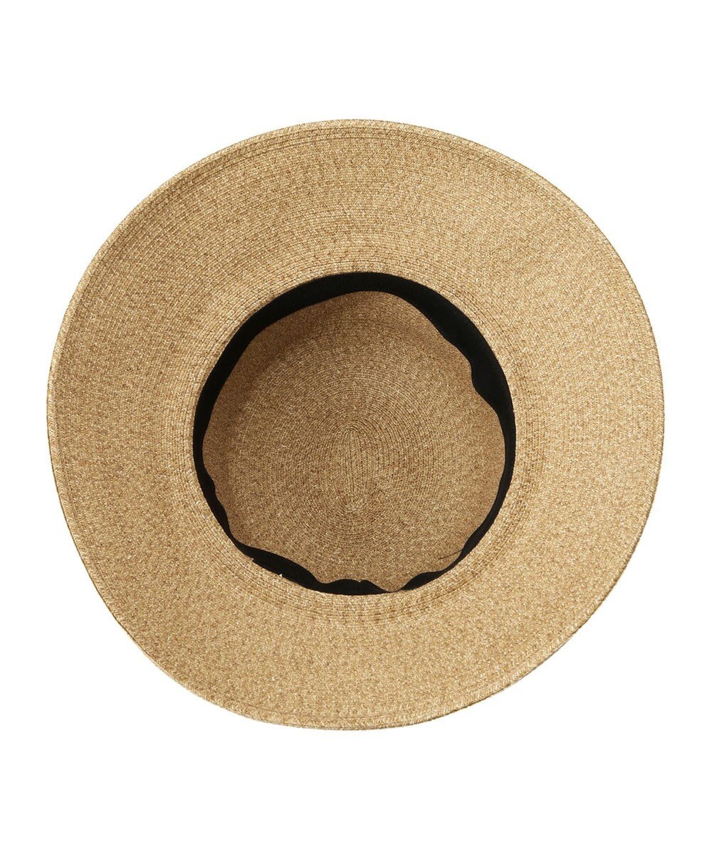 MOONBAT 【洗える】FURLA(フルラ)  ロゴ刺繍リボン 天然ハット 