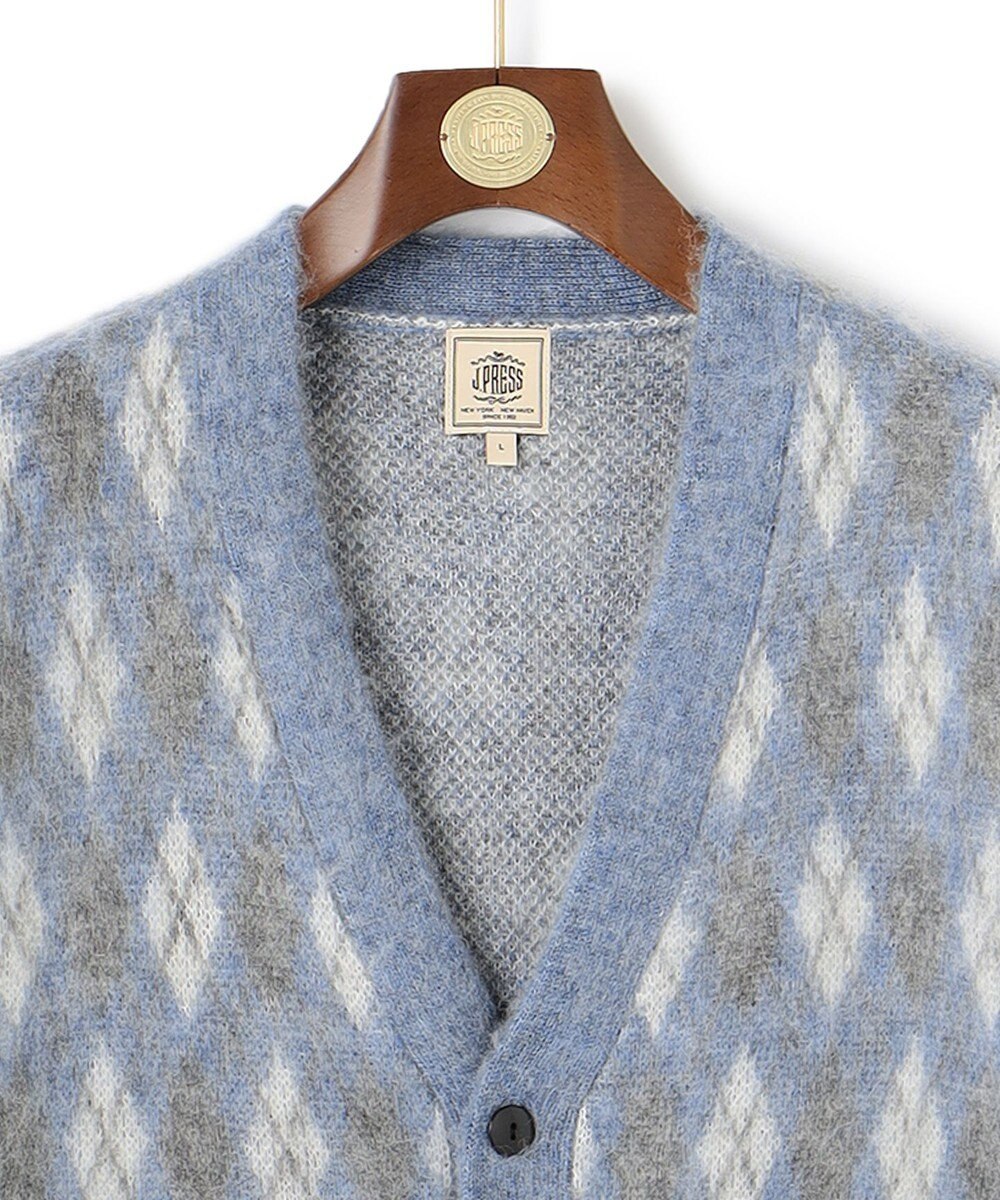 J.PRESS MEN 【KING SIZE】【WEB限定カラー有】モヘアヤーン アーガイルカーディガン 