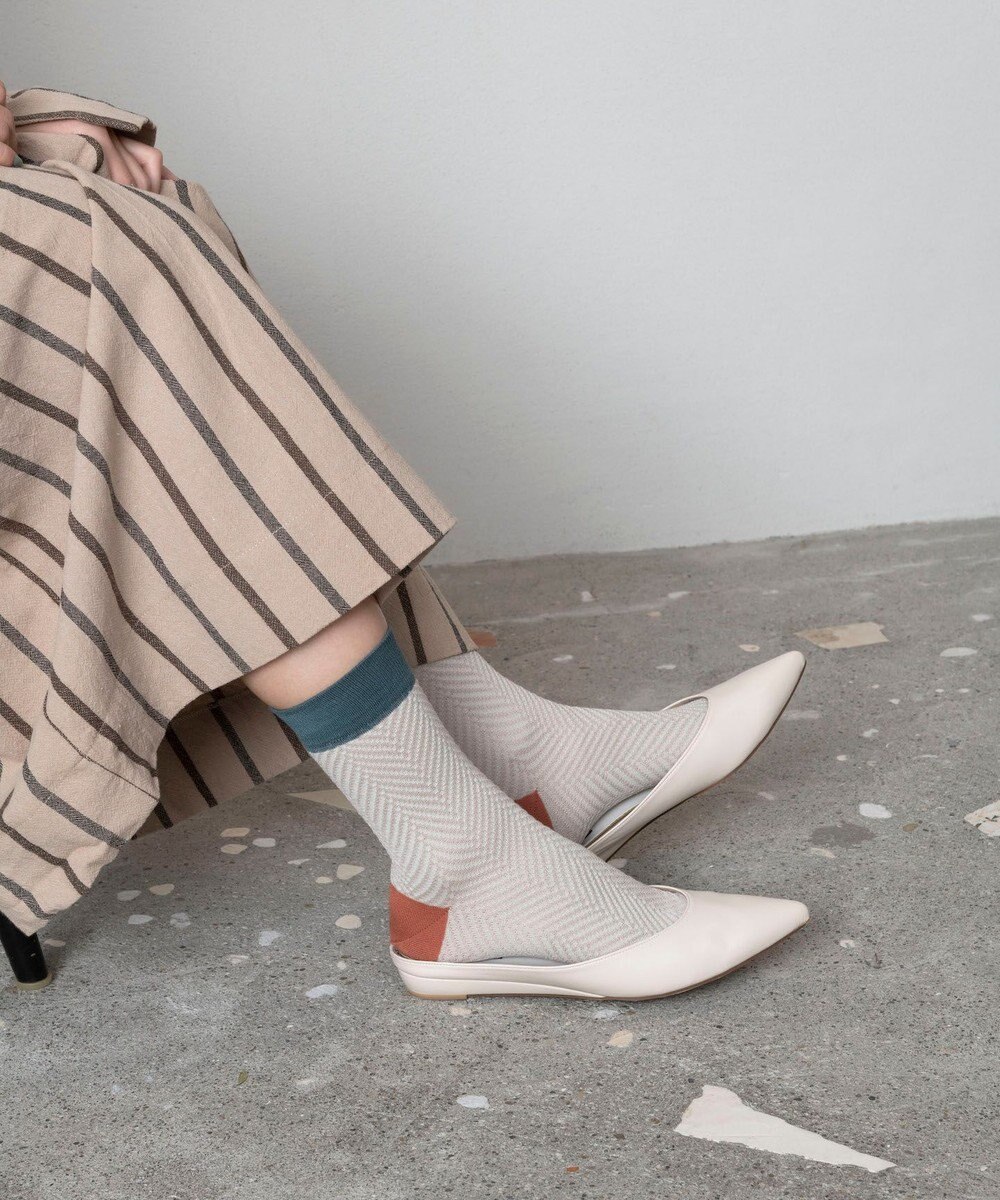 TRICOTE HERRINGBONE BUMPY SOCKS／ヘリンボーンパンビーソックス 
