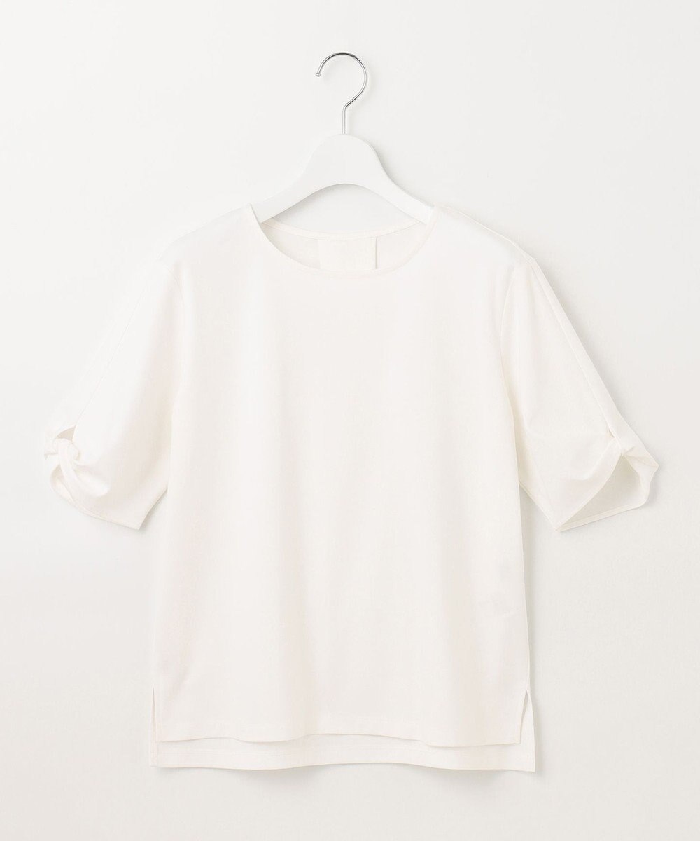 J.PRESS LADIES 【接触冷感・UVケア】コンパクトコットンスムース ツイストスリーブ カットソー 