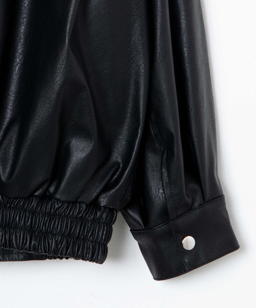 WEGO ヴィンテージライクFレザーBIGブルゾン 