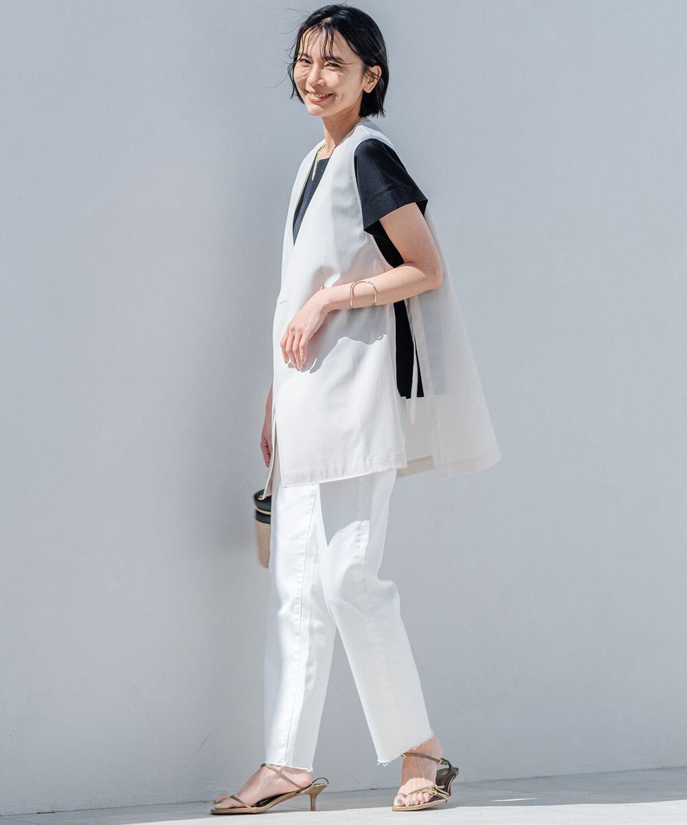 23区 S 【洗える】シアーマットクロス ジレ 