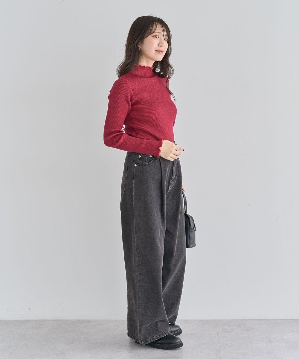 Green Parks ・ＡＮＤＳＥＡＲＣＨ　メランジリブハイネックニット 