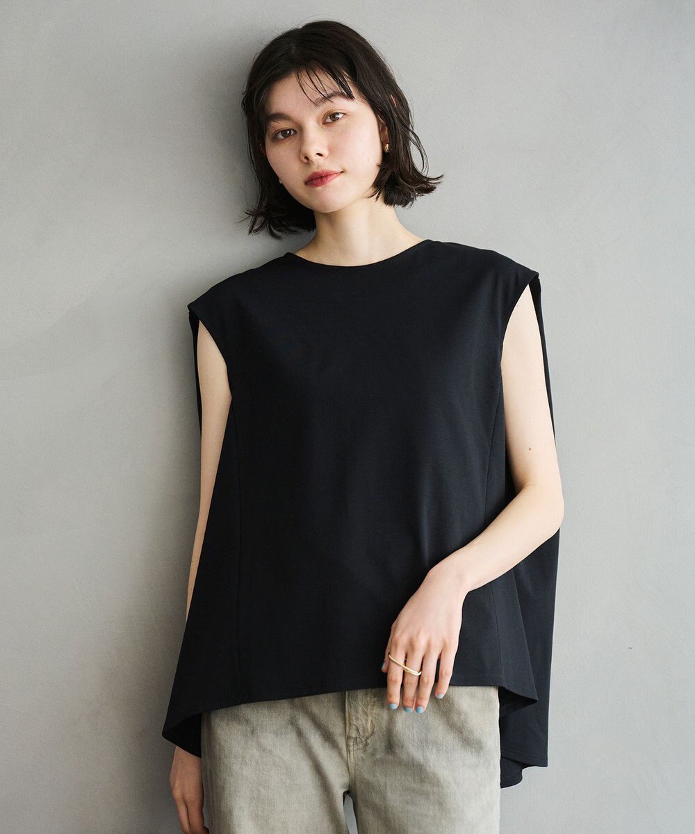 #Newans 【洗える】スクエアシルエットノースリーブカットソー 