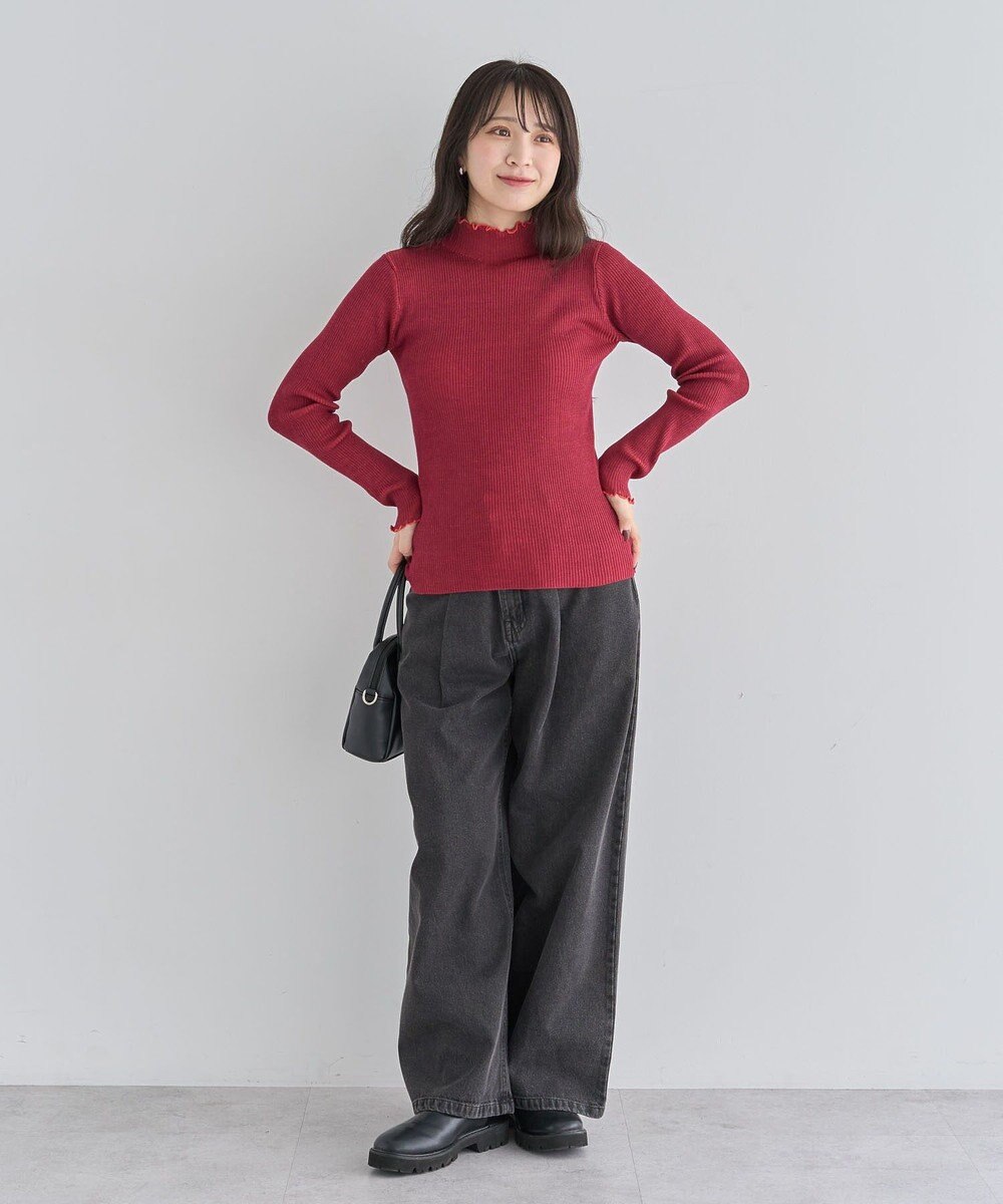 Green Parks ・ＡＮＤＳＥＡＲＣＨ　メランジリブハイネックニット 