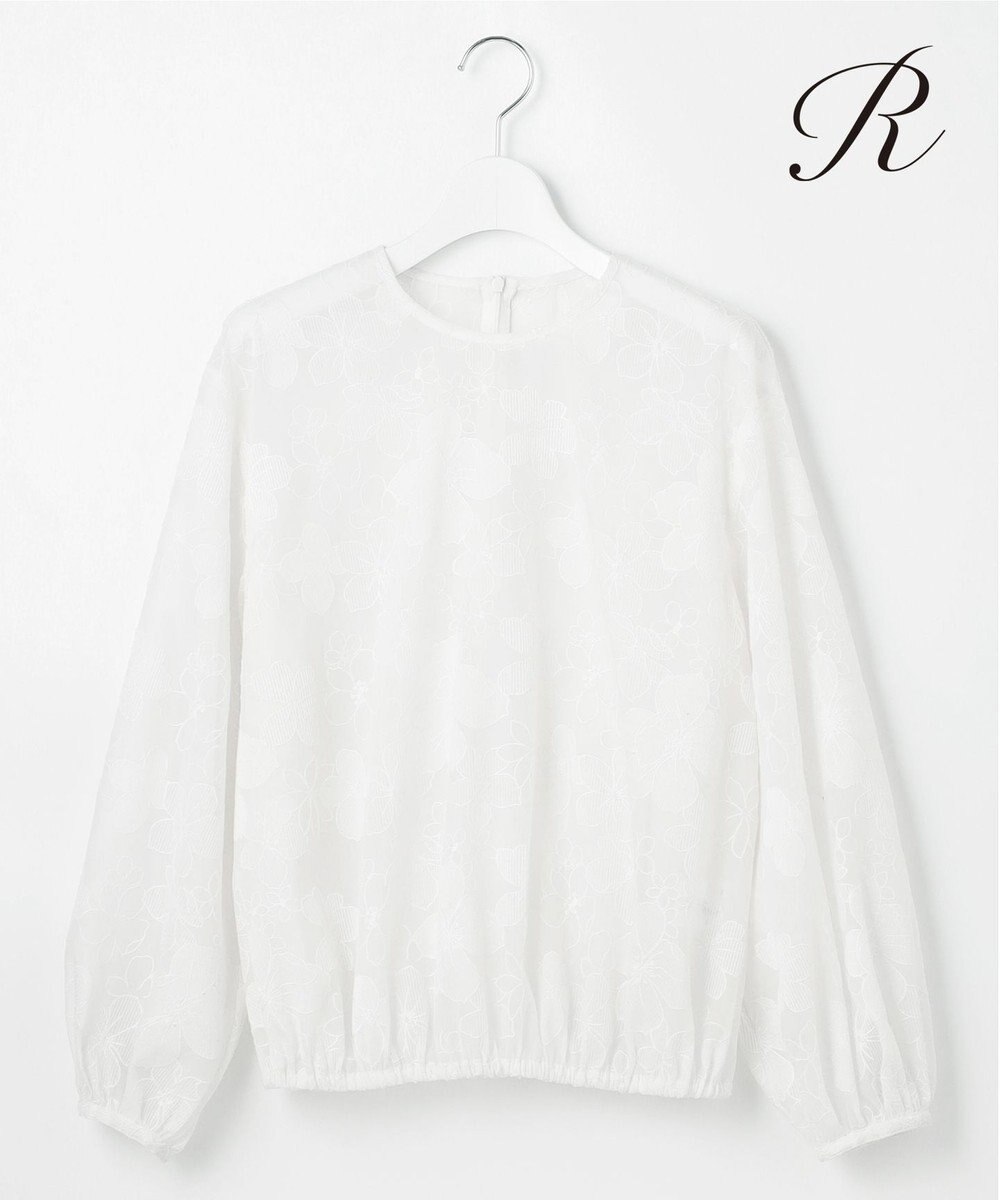 23区 【R(アール)】エンブロイダリーオーガンザ ブラウス 