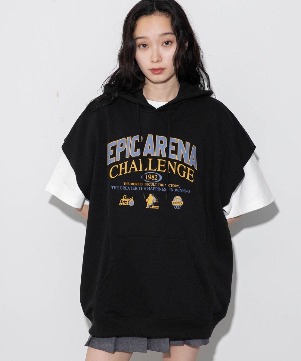 WEGO 【ユニセックス着用ITEM/手洗い可】ロゴノースリーブパーカー 