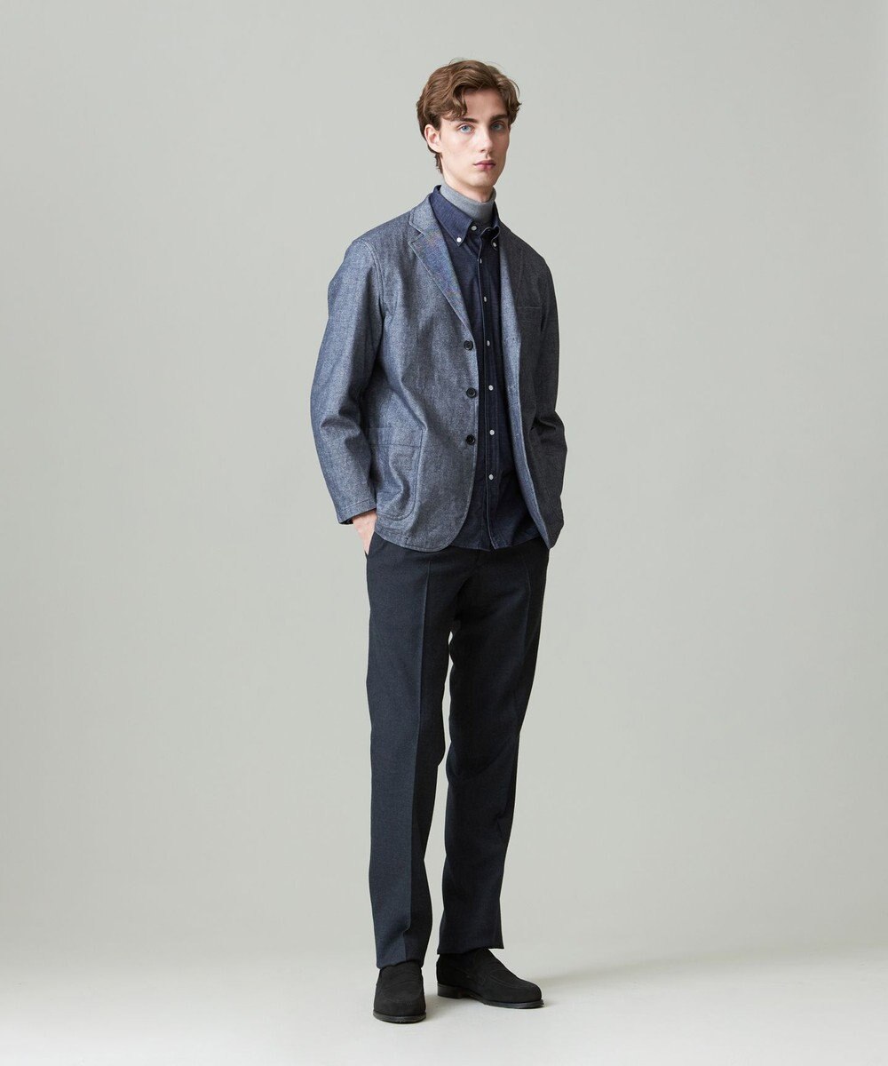 J.PRESS MEN 【ウォッシャブル可】トリートメントウール ストレッチフランネル スラックス 