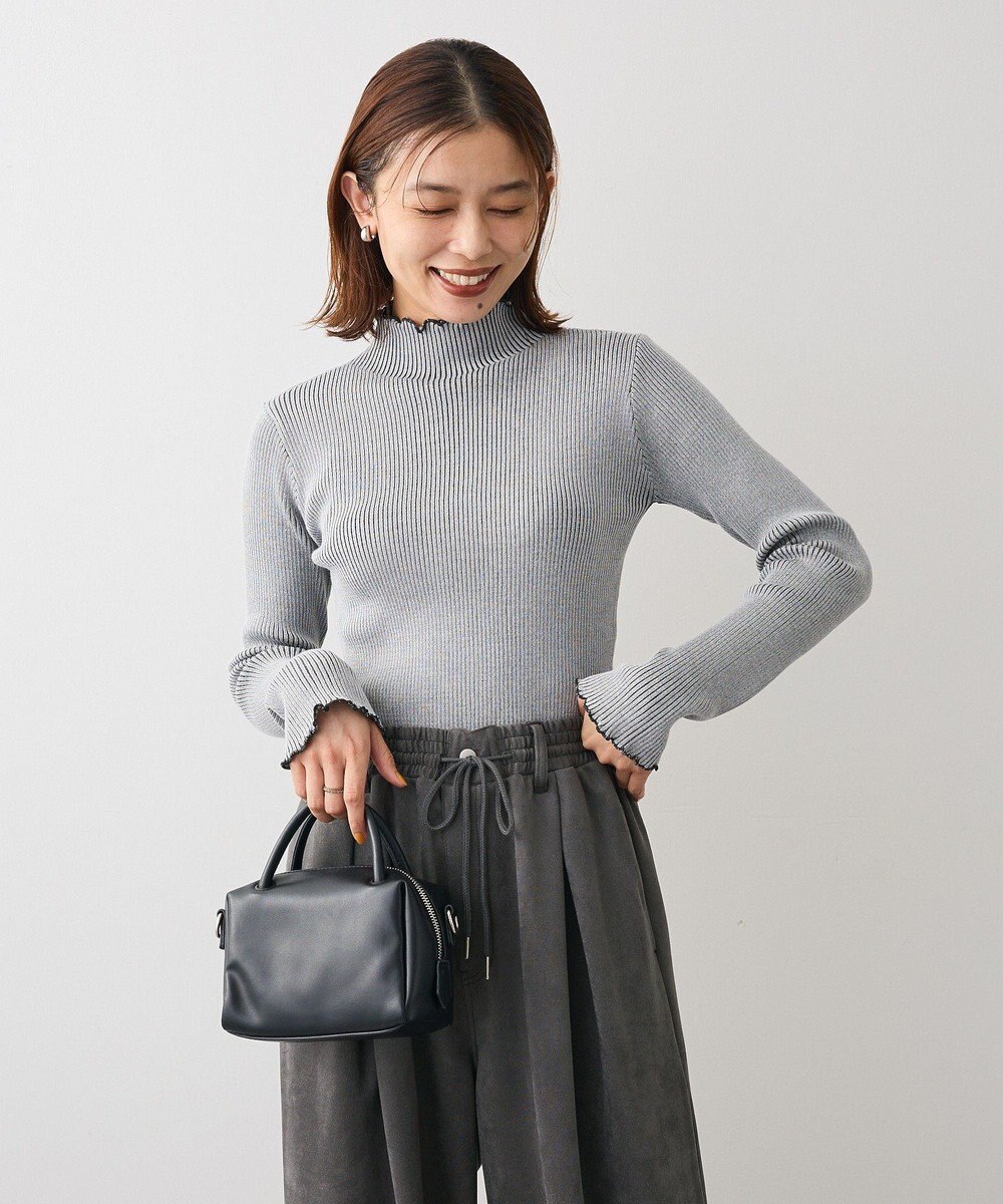 Green Parks ・ＡＮＤＳＥＡＲＣＨ　メランジリブハイネックニット 