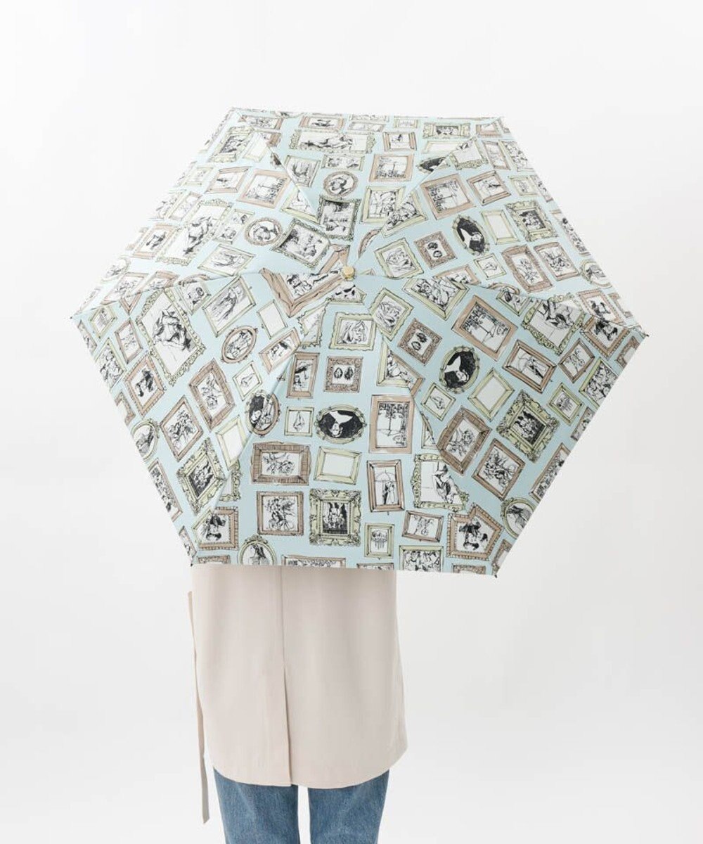 AURORA 【 Beaurance （ビューランス）】プリント額縁柄晴雨兼用傘（折りたたみ傘） 