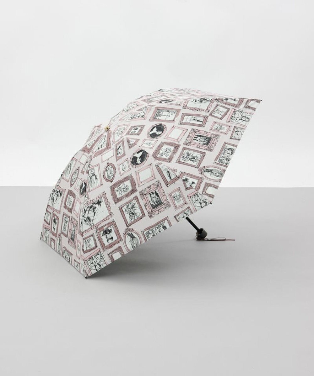 AURORA 【 Beaurance （ビューランス）】プリント額縁柄晴雨兼用傘（折りたたみ傘） 