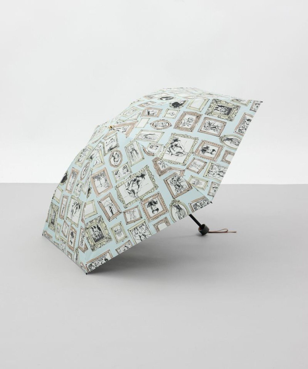 AURORA 【 Beaurance （ビューランス）】プリント額縁柄晴雨兼用傘（折りたたみ傘） 