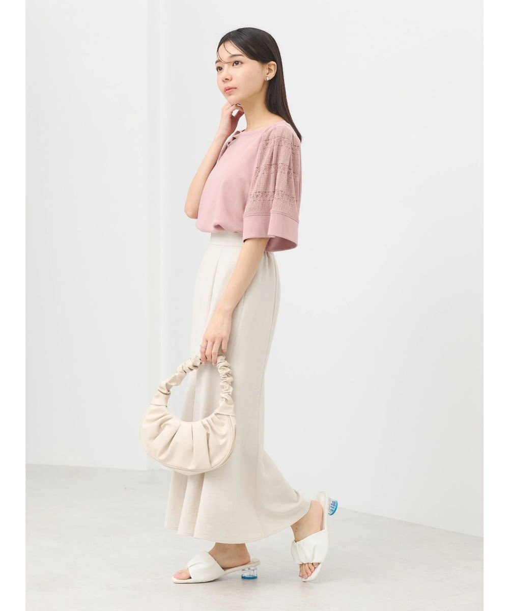 earth music&ecology フレア袖レースプルオーバー 