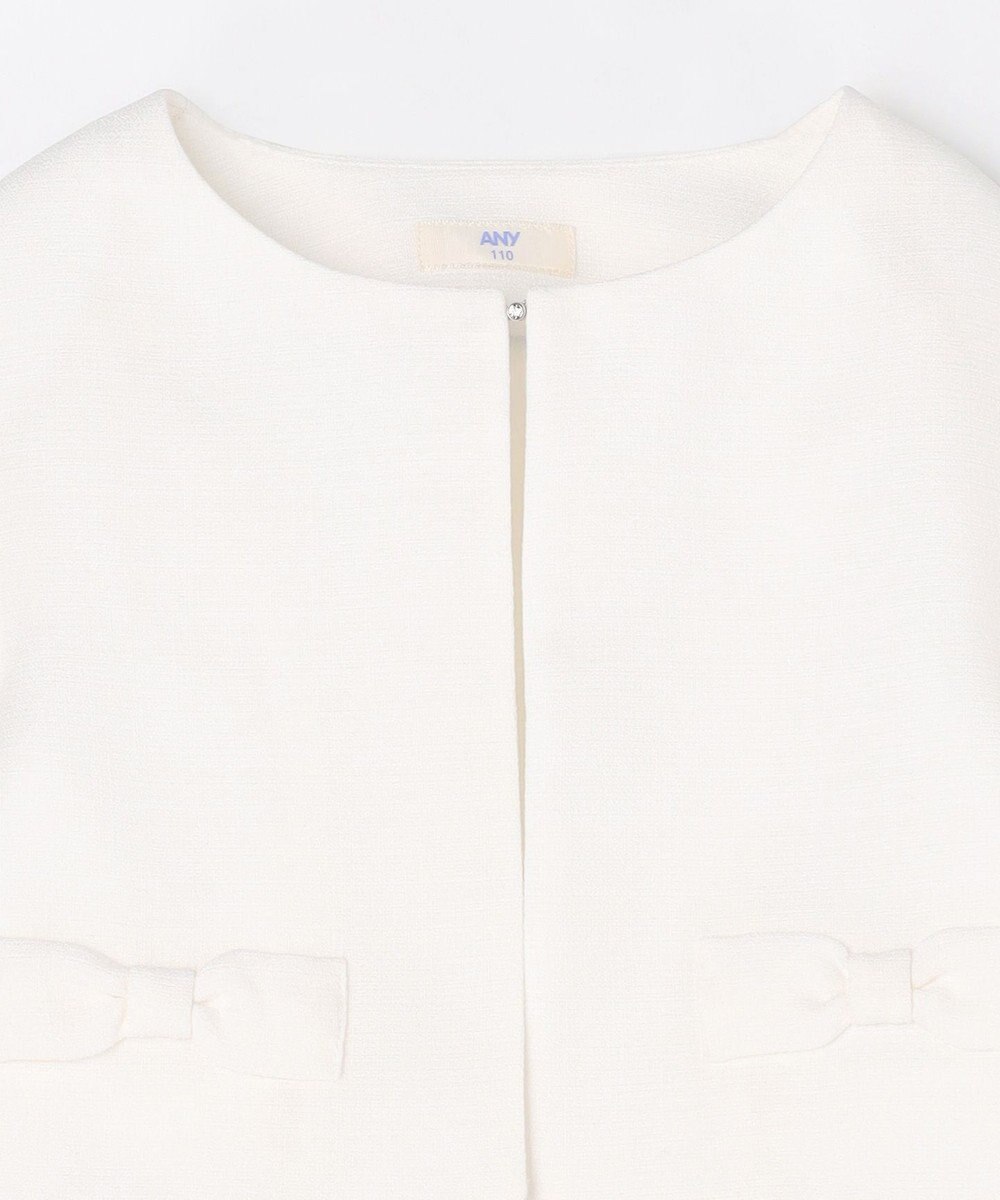 ANY KIDS 【2点セット】リボンボレロジャケット+シフォンプリーツ ワンピース 