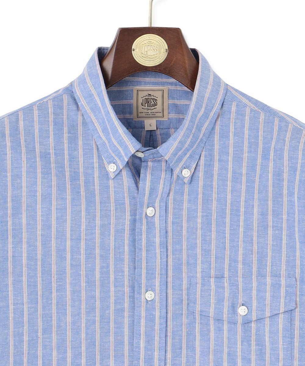J.PRESS MEN 【WEB・一部店舗限定】コットンリネンストライプシャツ 