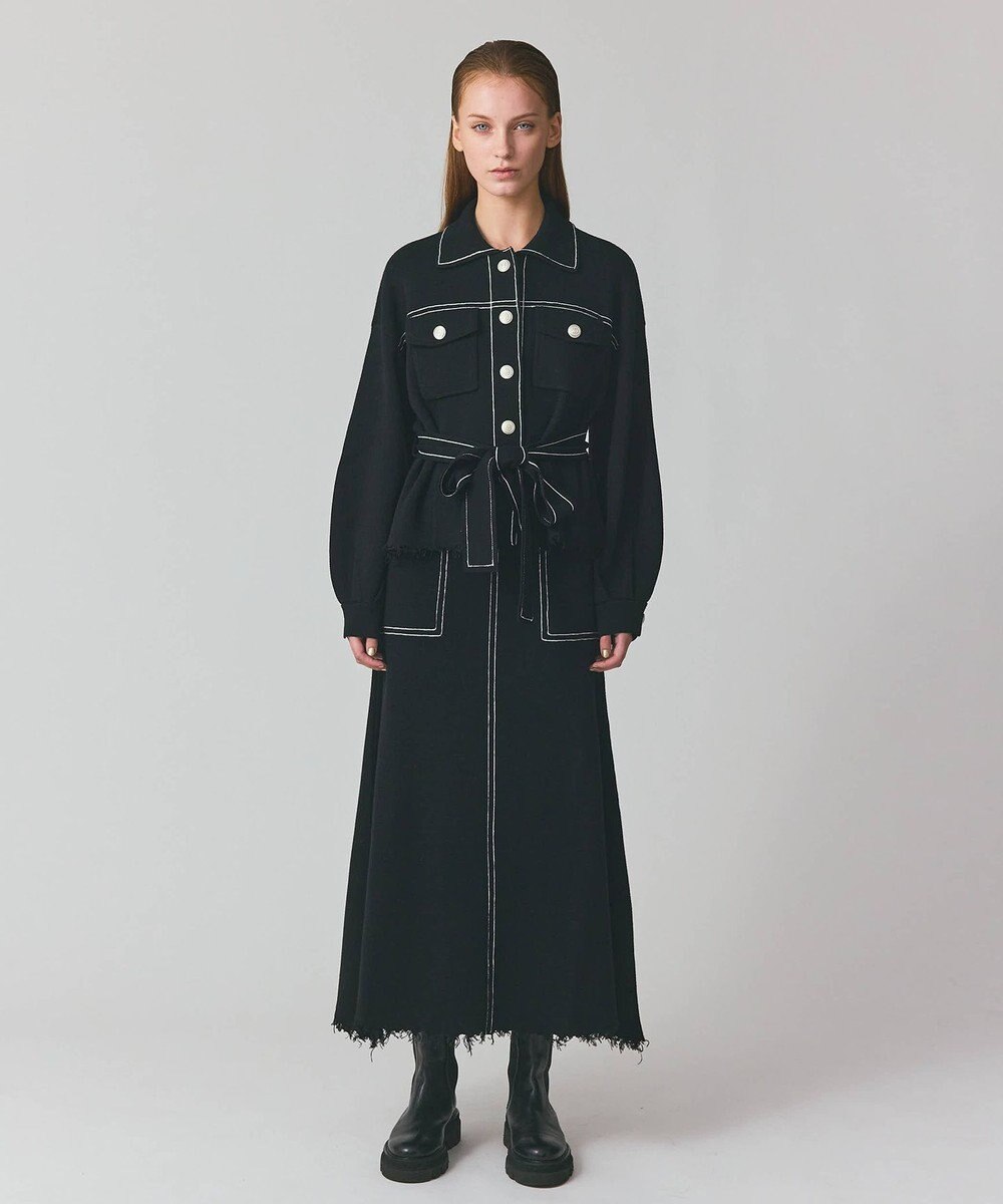 GRACE CONTINENTAL ミラノリブロングスカート 