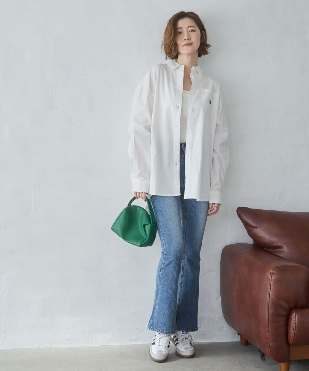 WEGO 【美脚パンツ】ストレッチフレアデニムパンツ 