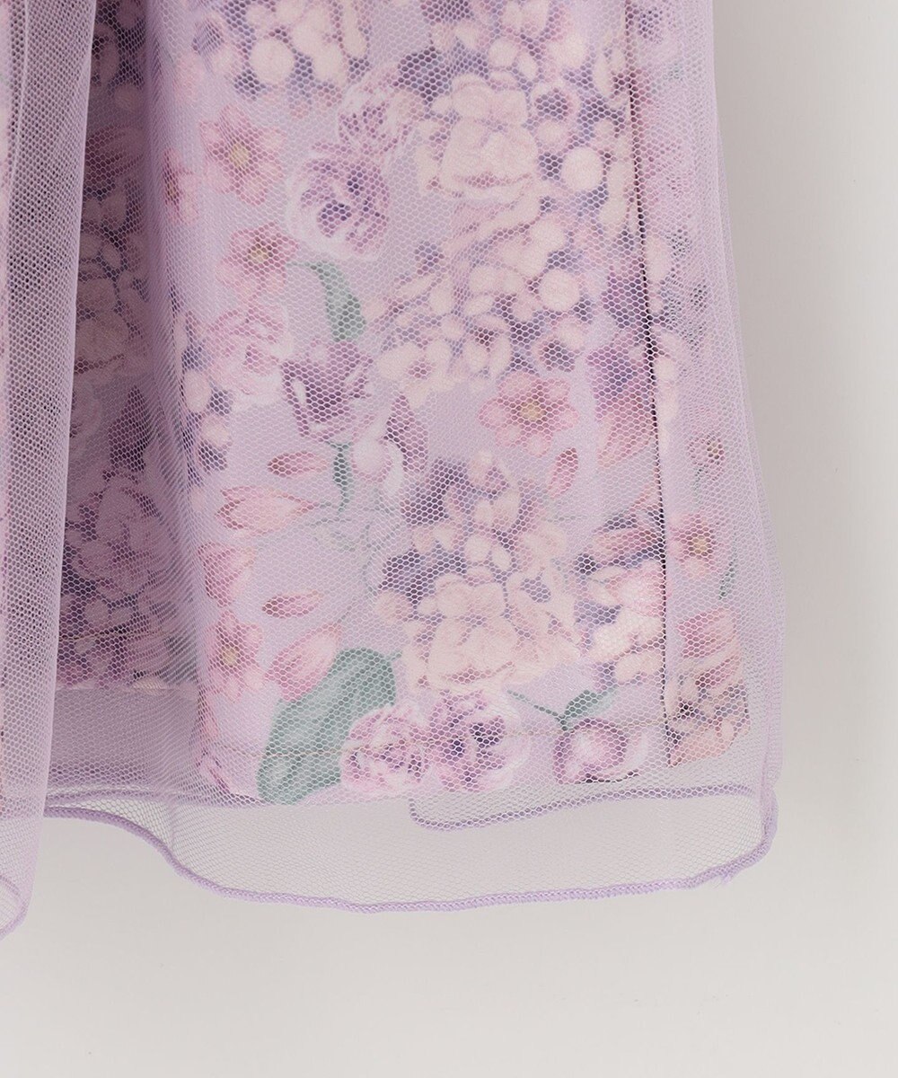 ANY KIDS 花柄ドッキングチュールワンピース 