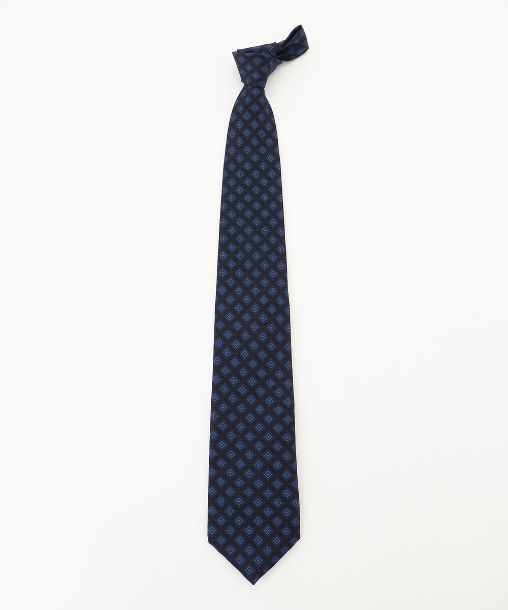 J.PRESS MEN オーバーダイ小紋ハンドプリント ネクタイ 