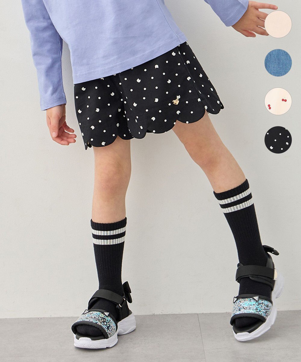 ANY KIDS 【洗濯機可能】スカラップショートパンツ 