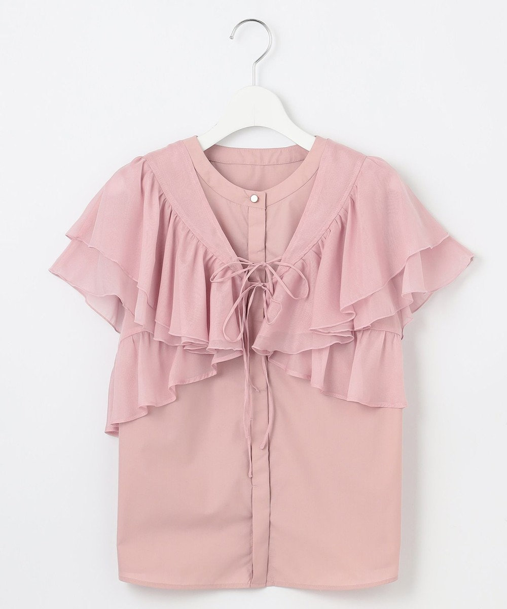 Feroux 【2WAY】フリルコンビ ブラウス 