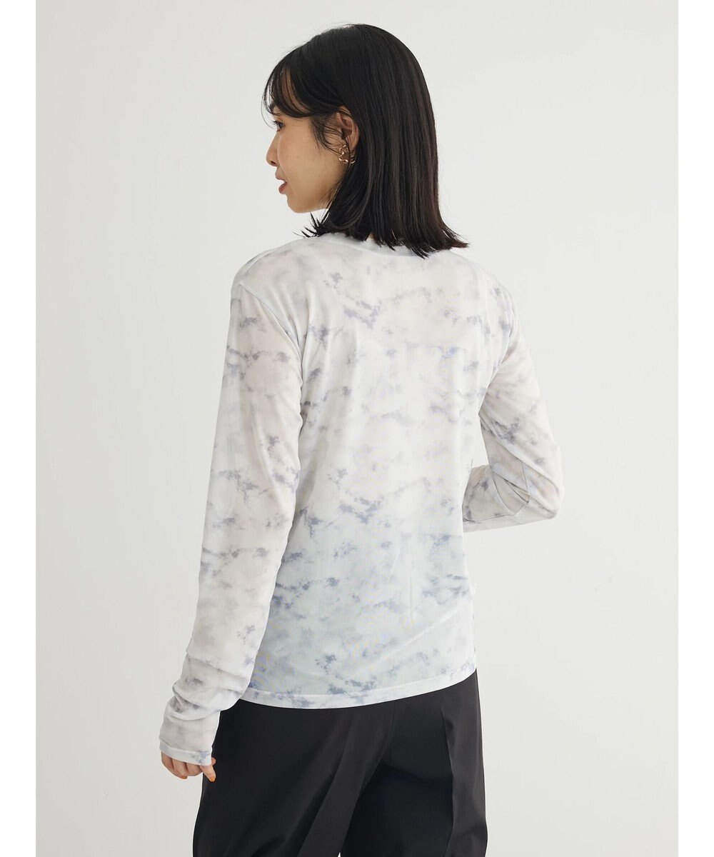 Green Parks クルーネックアソート柄シアープルオーバー 