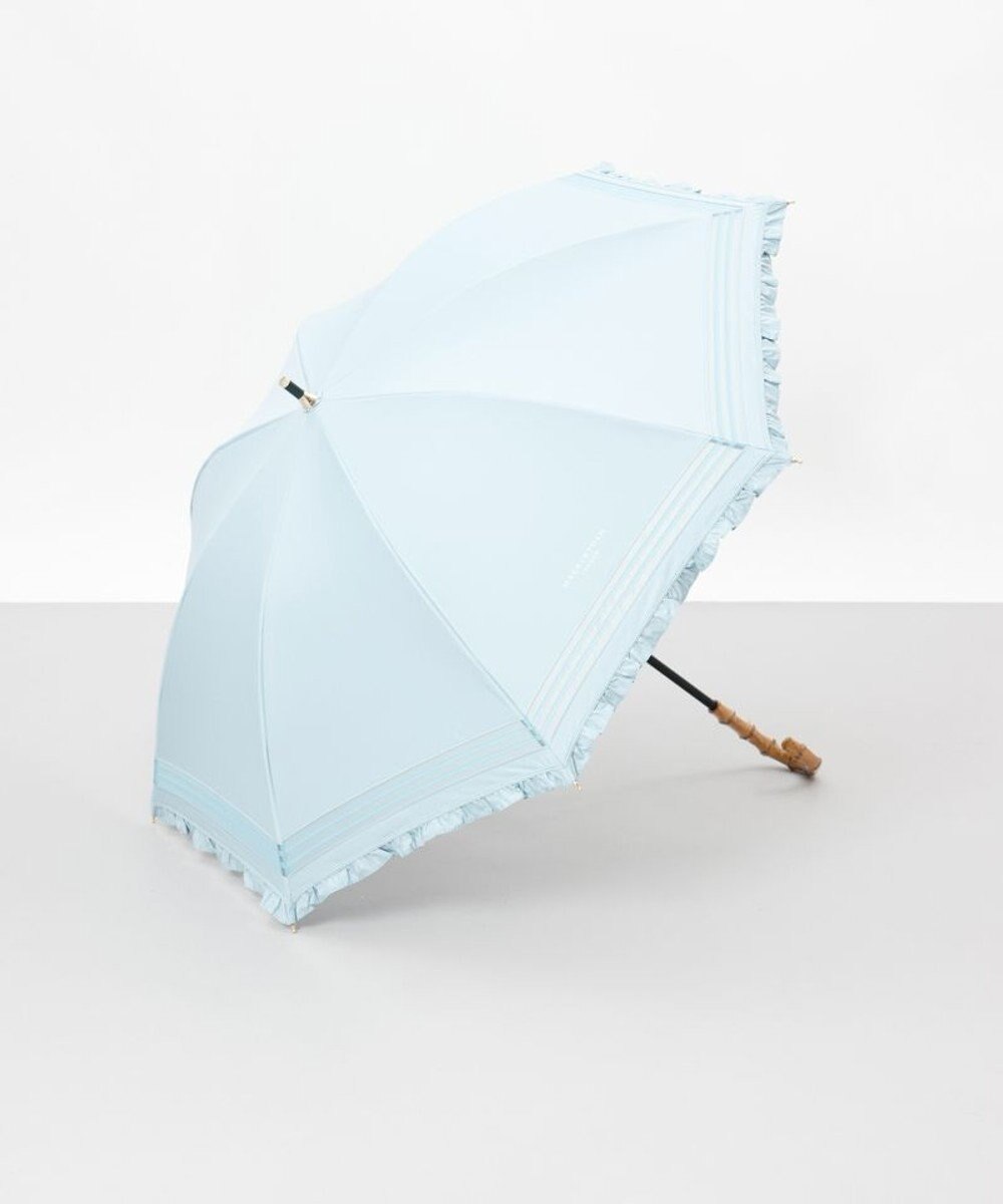 AURORA 【MACKINTOSH LONDON（マッキントッシュ ロンドン）】フリルオーガンジータック加工晴雨兼用パラソル（長傘） 