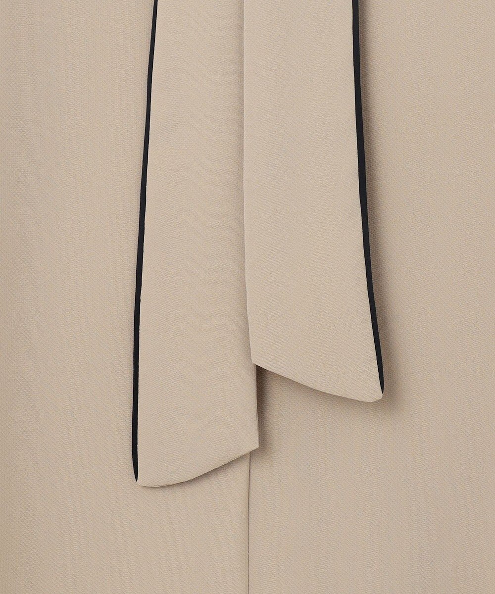 ICB L 【人気のため新色追加・接触冷感・UVケア・洗える】BackSatinAmunzen 5分袖配色ボウタイブラウス 