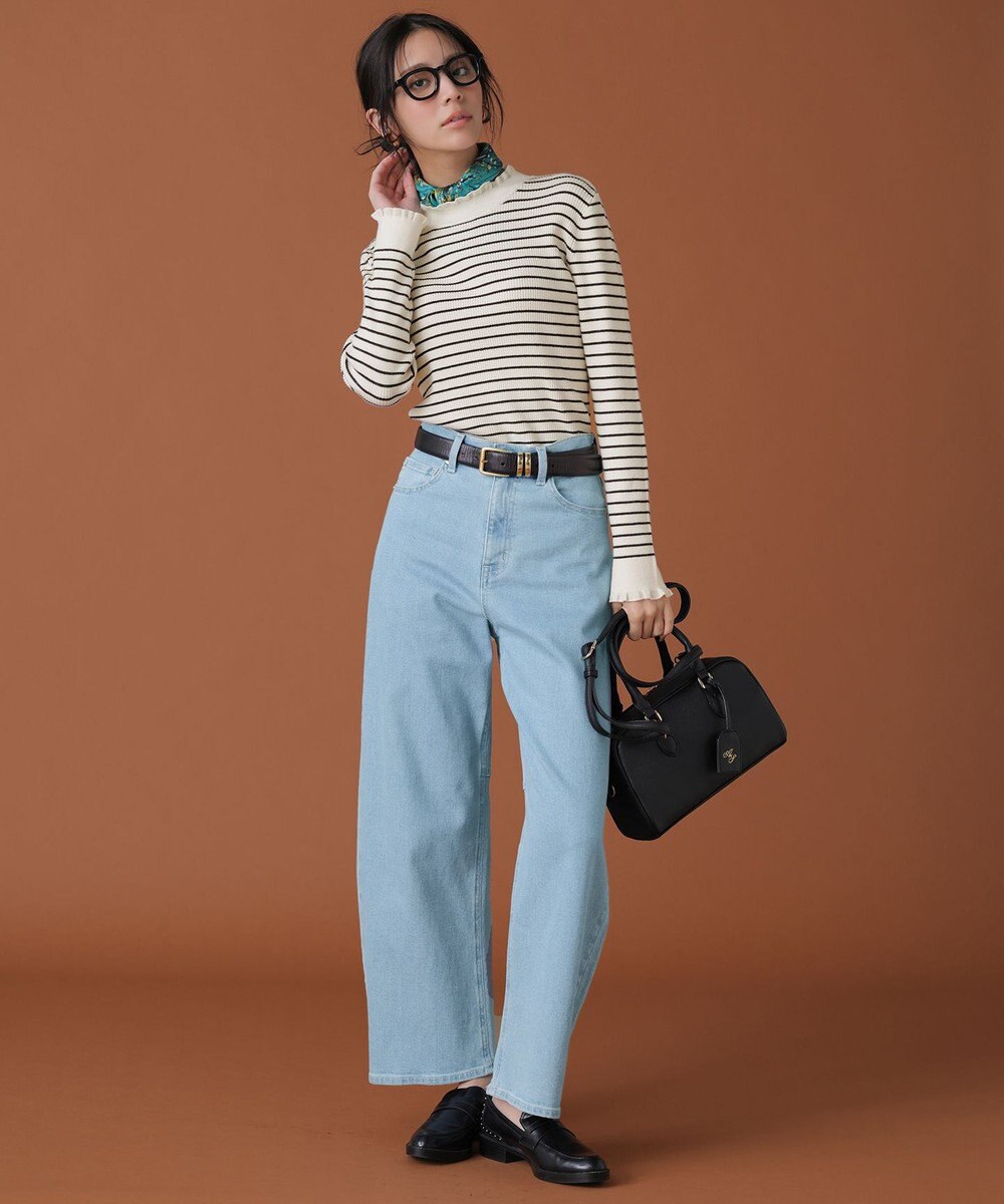 ANY SIS 【美Denimシリーズ】セミカーブワイド デニム 