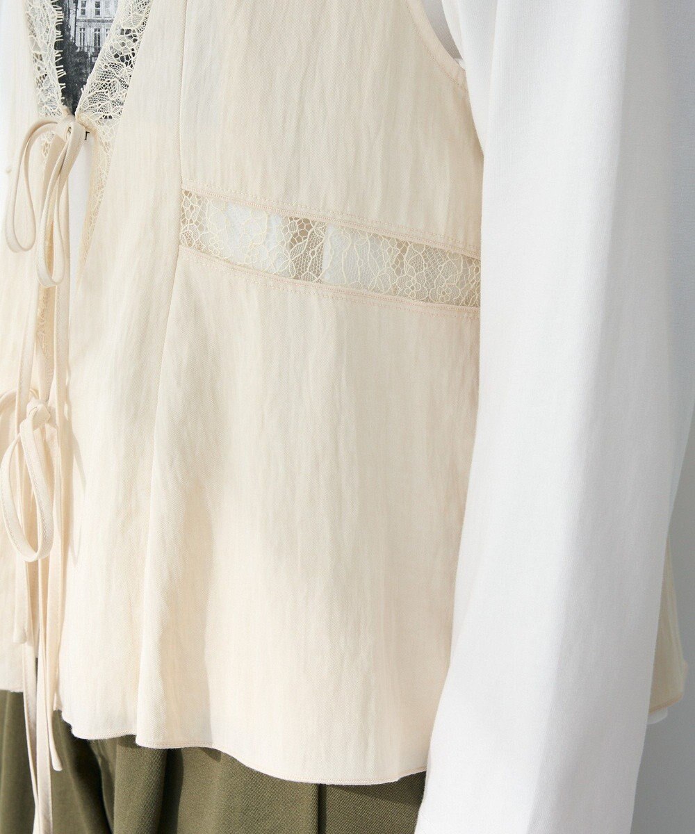 Green Parks ランジェリー風サテンビスチェ 