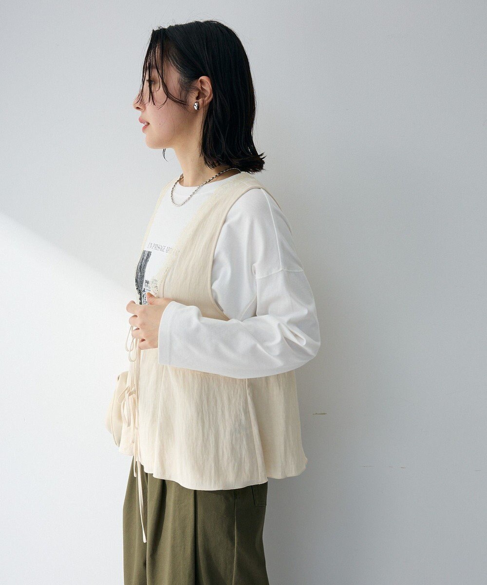 Green Parks ランジェリー風サテンビスチェ 