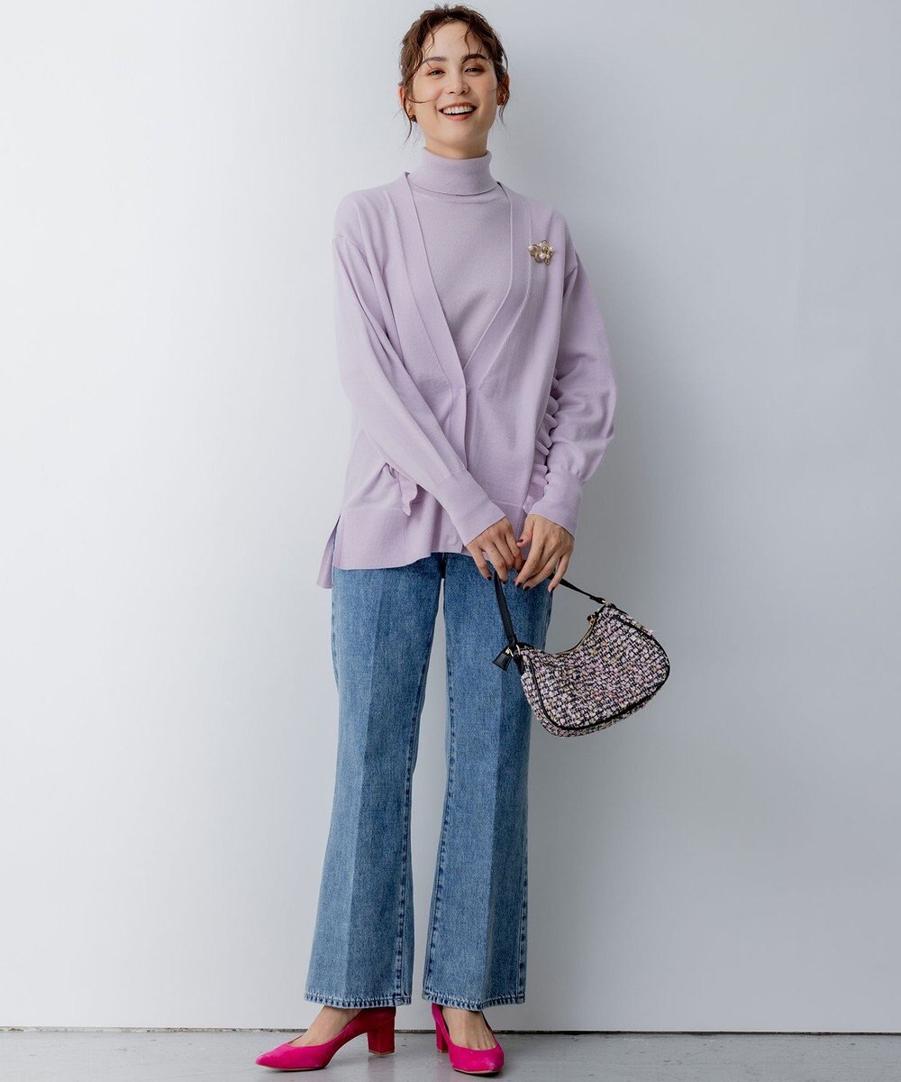 組曲 【WEB限定】サイドフリルカーディガン 