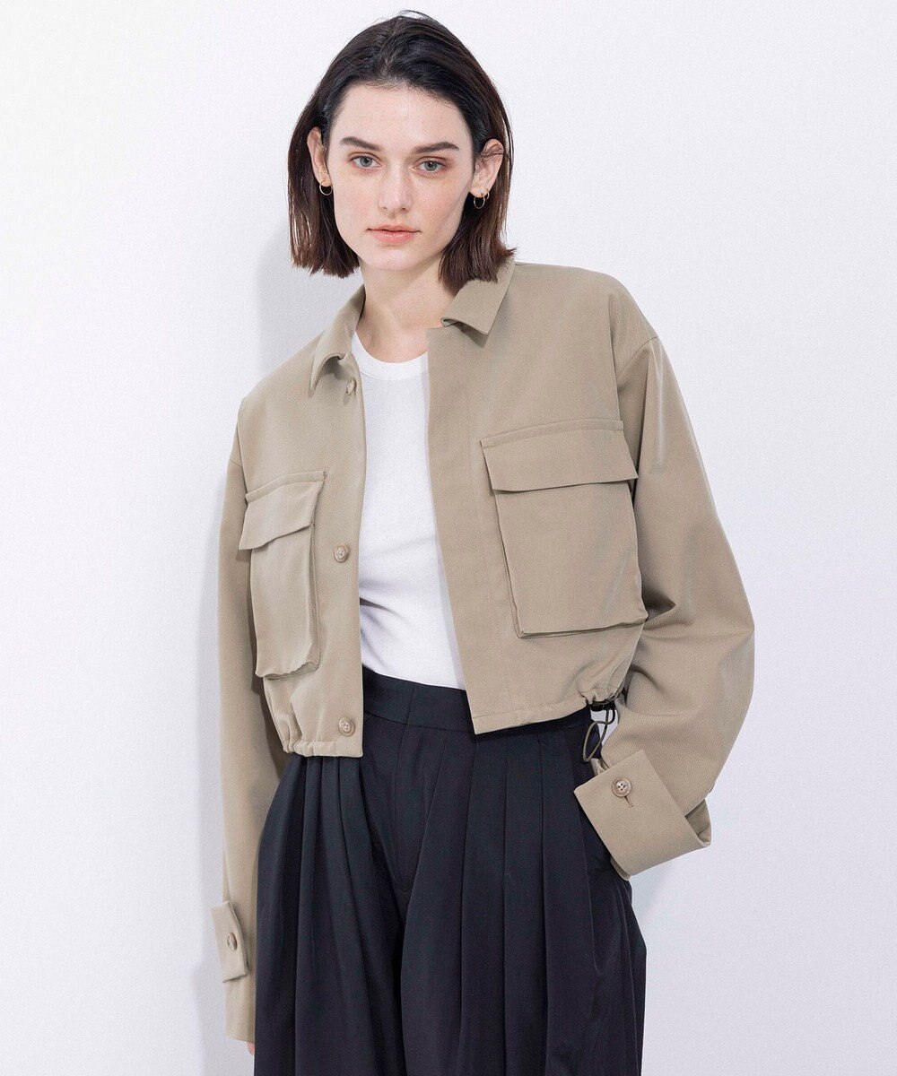 NAVE 【Nave・セットアップ可/洗える/撥水】スパンツイル ショートジャケット 