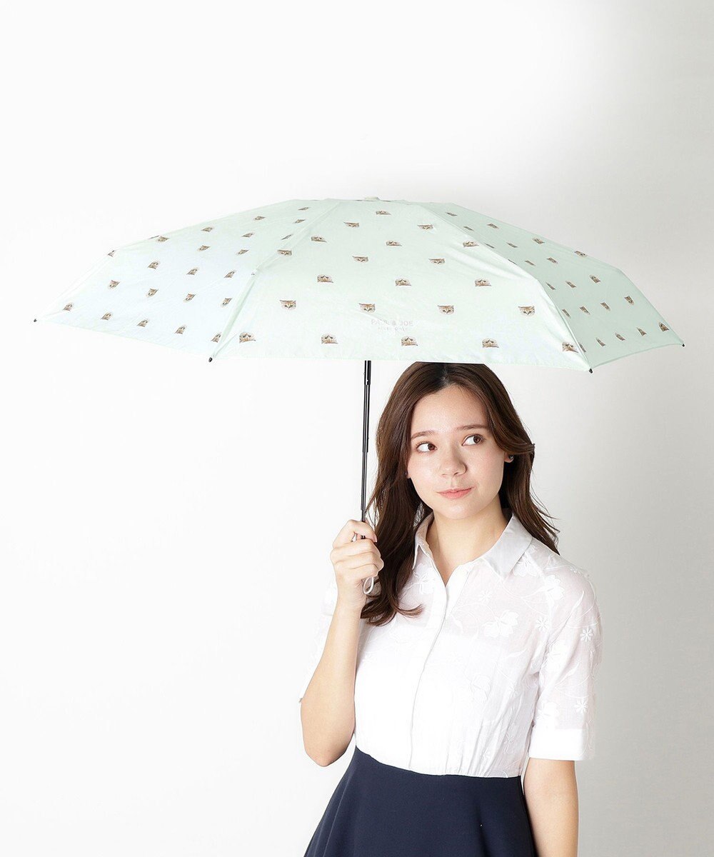 MOONBAT 【UVカット/コンパクト】ポール & ジョー (PAUL & JOE ACCESSOIRES) 折りたたみ雨傘 ドットヌネット 